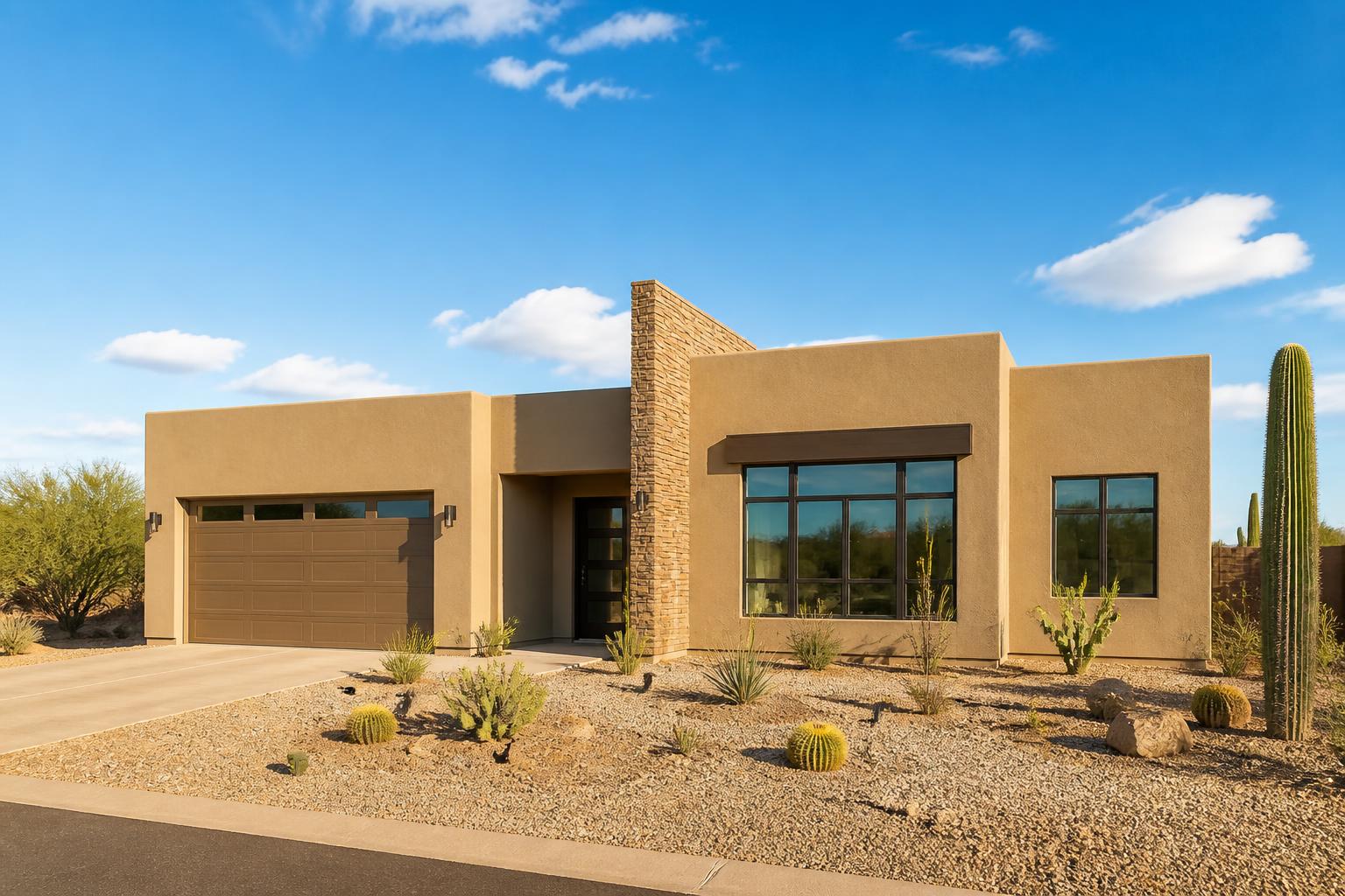 Arizona desert home with modern energy-efficient windows